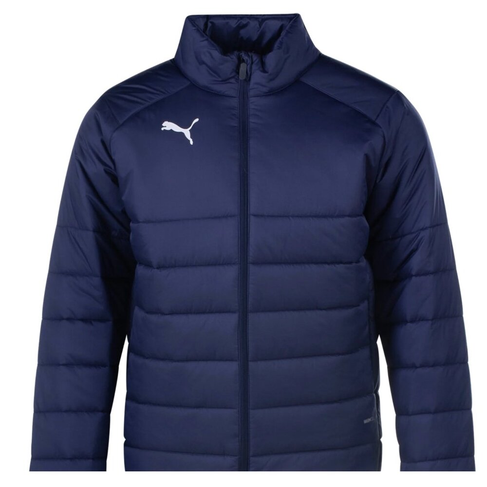 Puma Men's TeamLiga Insulated Zip Padded Puffer Jacket Medium in Navy Color